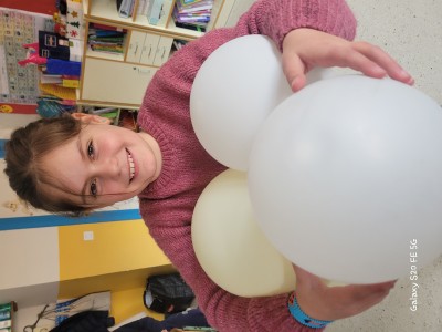 Los globos que nos quedan para jugar en clase